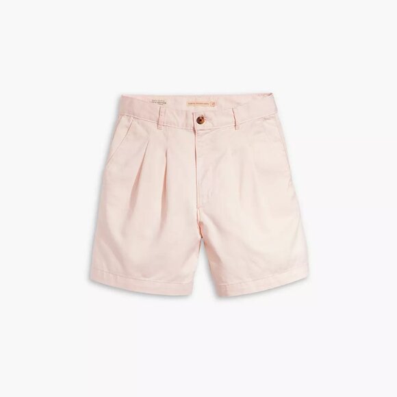 Like new! Levis' Premium Pleated Trouser High Waist Shorts in Pale Pink Size 27 - Picture 2 of 13